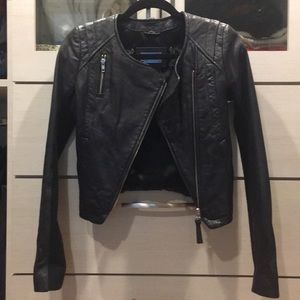 Mackage Cropped Leather Jacket XXS